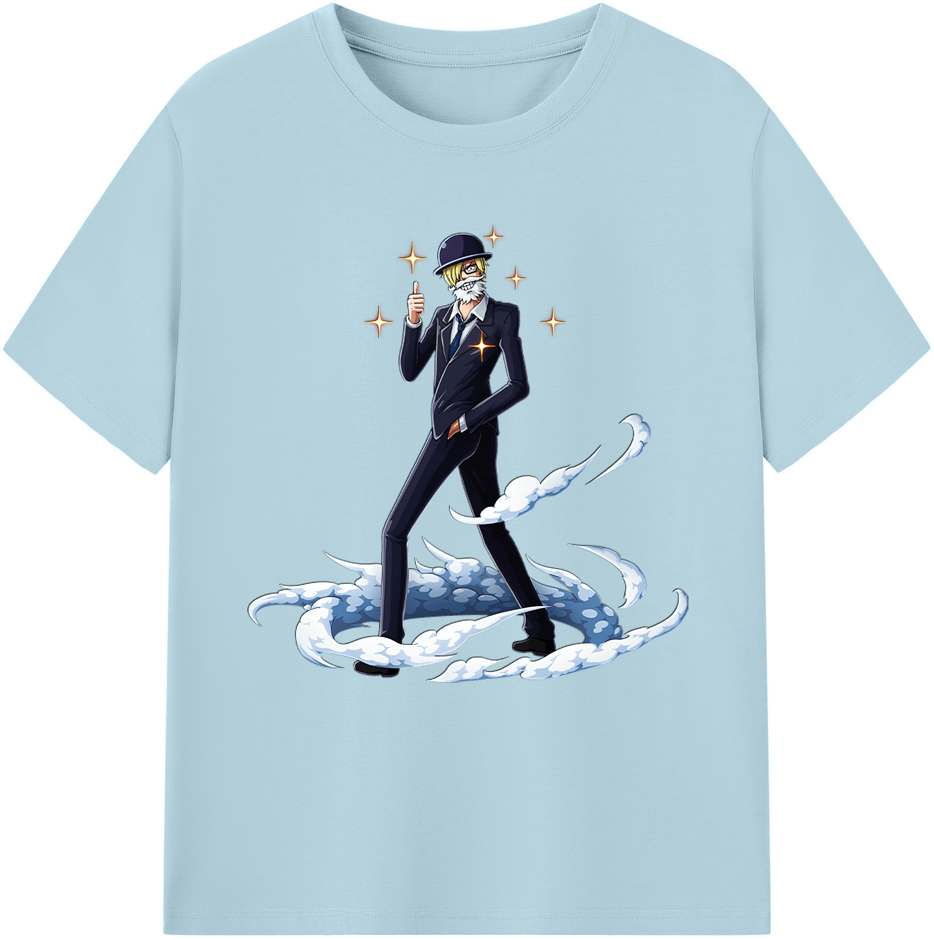 ワンピース サンジ ONE PIECE Sanji 綿100％半袖Tシャツ（フロントプリント）